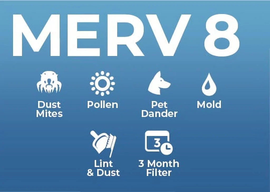 6 Pack 10x24x1 Filters. Furnace Pleated AC MERV 8 Air