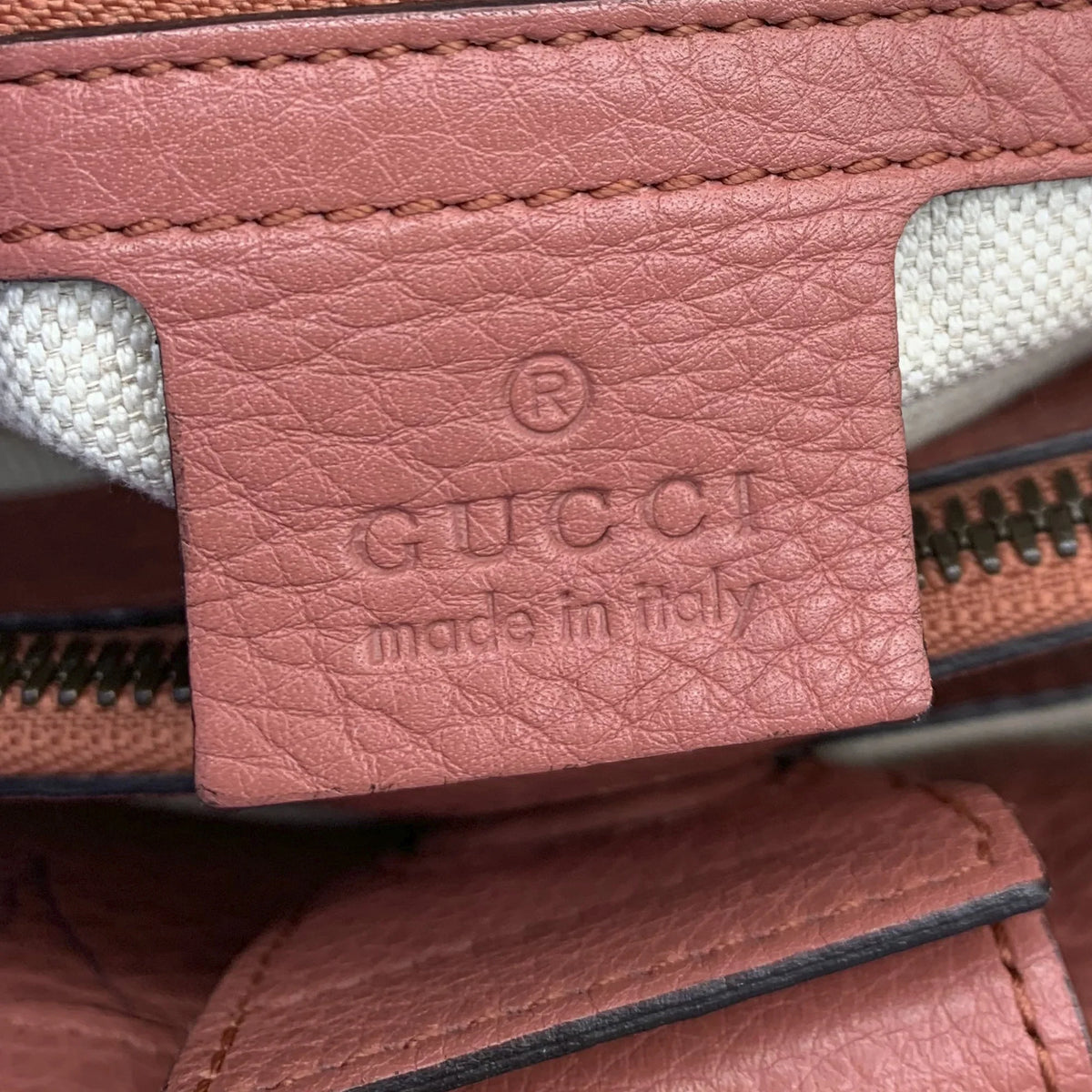 Satchel Pink Unisex Pre-Owned Shopper Bamboo Authenticated Calf Leather (Fair)