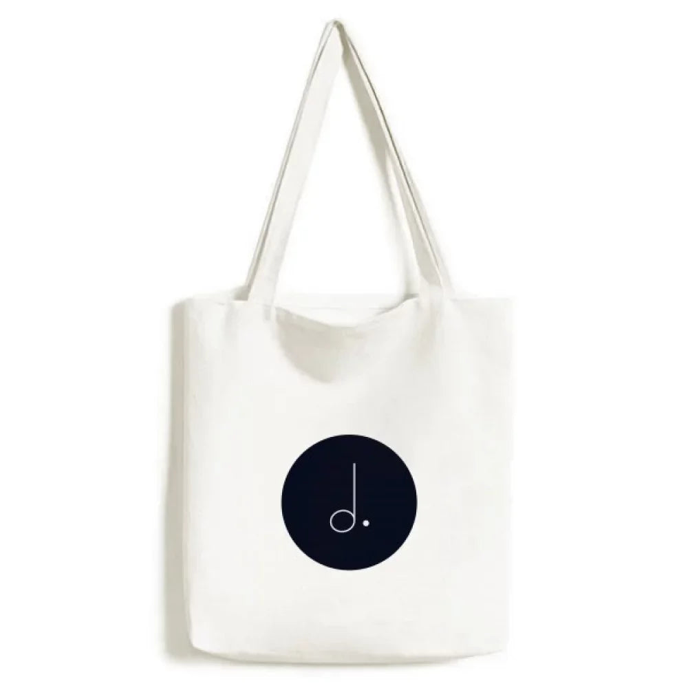 Mim White Black Shopping Bag Satchel Music Tote Canvas Dotted Handbag Casual