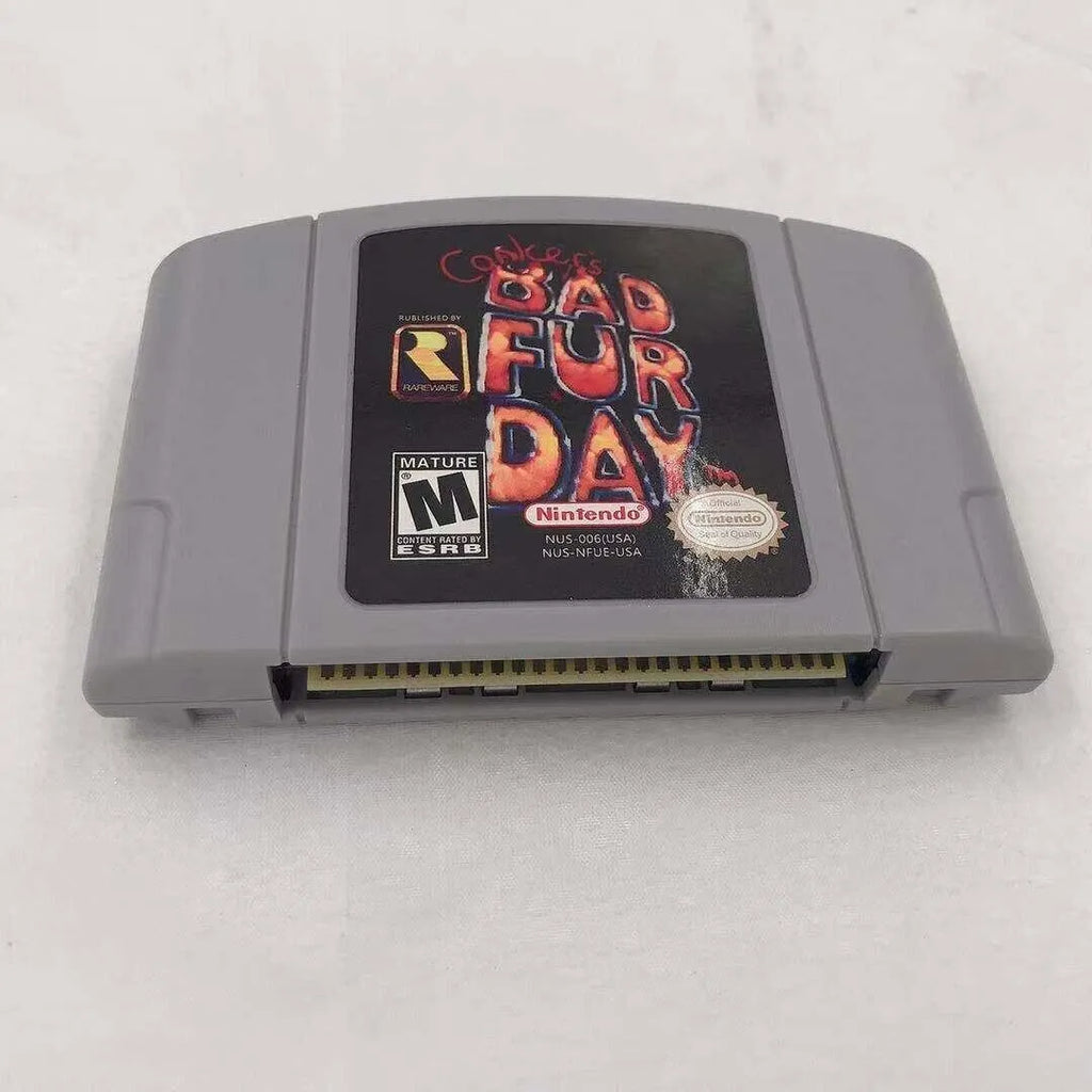 Conkers Bad Fur Day Video Game Card Nintendo N64 Fd-