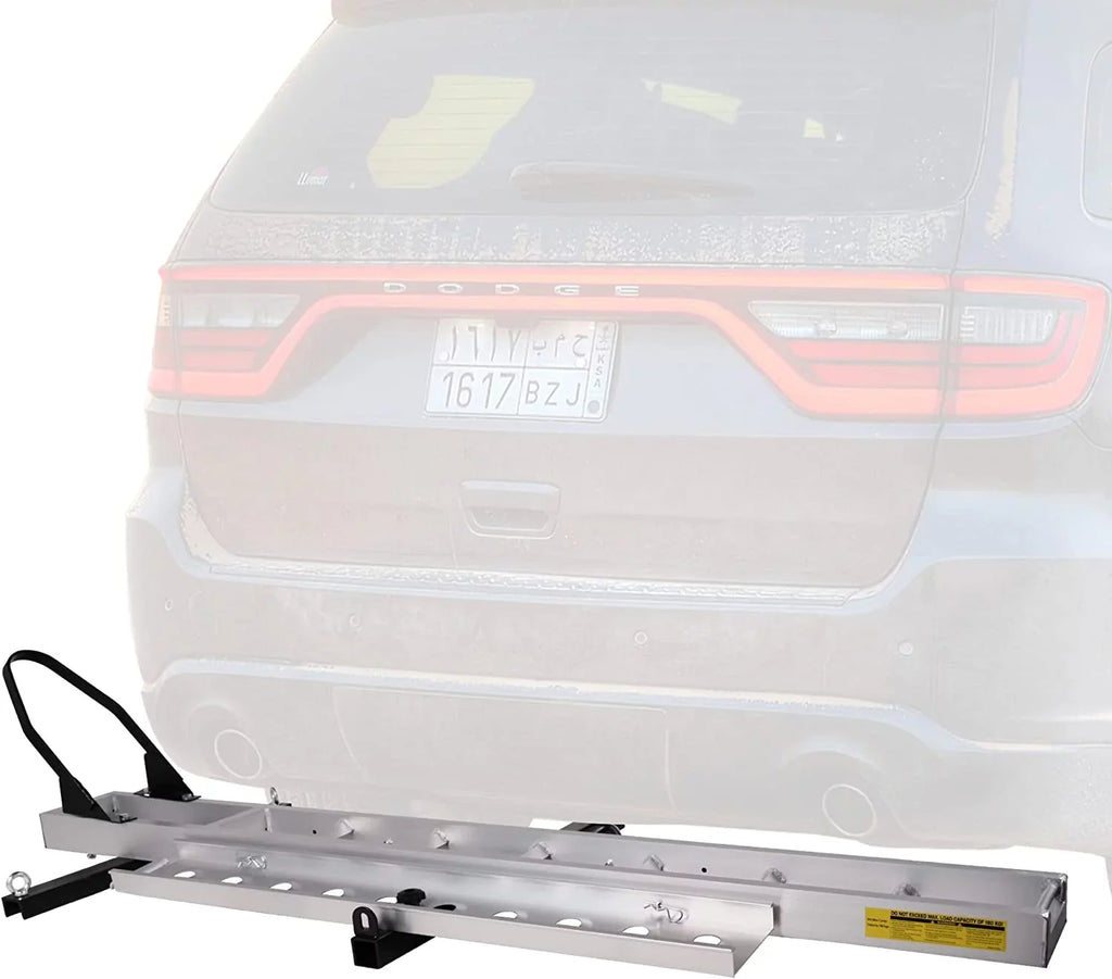 Loading Scooter Aluminum Bike receiver with Hauler Dirt Carrier Carrier Trailer Ramp, Motorcycle Rack 2" Hitch-Mounted Motorcycle Hitch