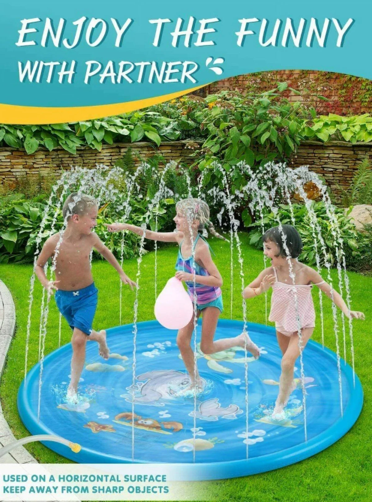 Play Splash liquid Mat 68" Summer Sprinkler Pad exterior Kids Game Inflatable