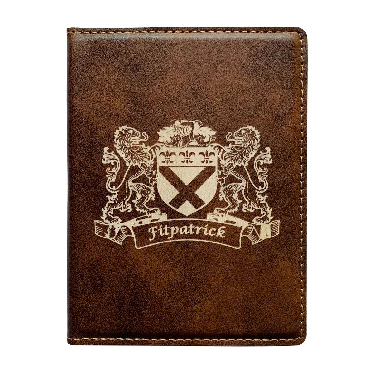 Fitzpartick Irish Coat Of Arms Leather Passport Wallet