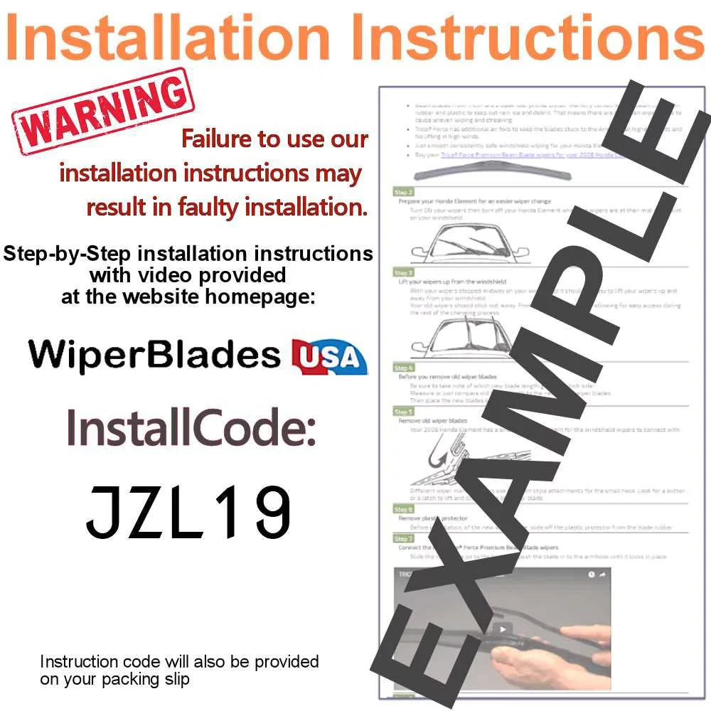 2019 Cadillac Xt4 Beam Blade Wipers (Set Of 3) W/Rear Wiper
