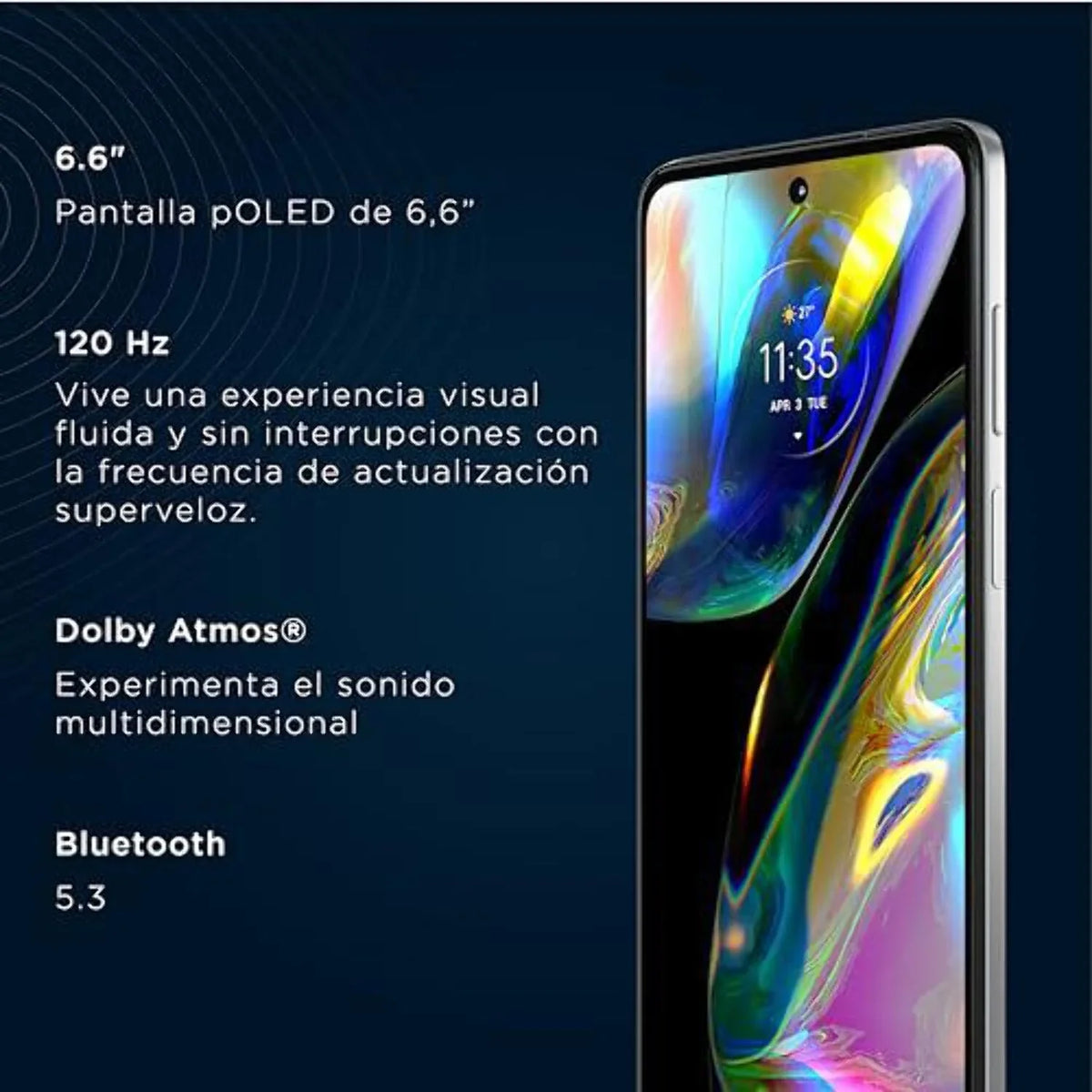 Speakers Single 50MP G82 Only Storage OLED Moto NO | Internal 128GB Atmos OIS | CDMA| Display | 6.6" 6GB RAM 120Hz SIM W/Dolby Motorola Version GSM - Camera 5G International (White) | Stereo Main + |