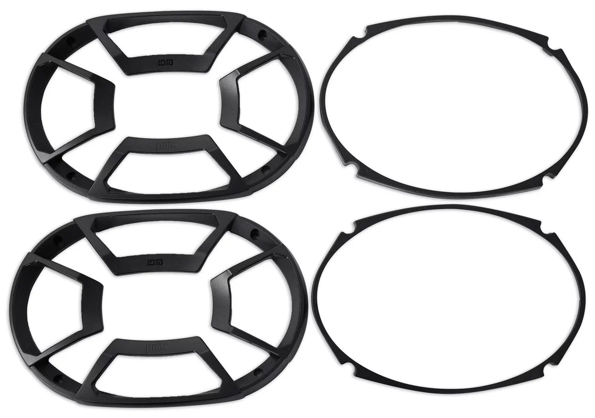 (2) Polk Audio Db692 6X9" 450 Watt Car Atv/Motorcycle/Boat Speakers + Rockmat