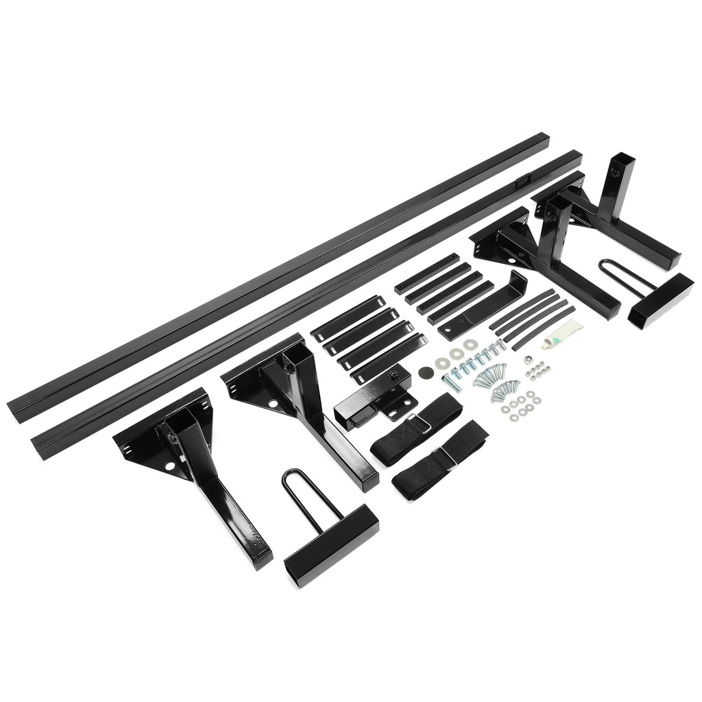 Vans Kojem for Express Universal Steel Adjustable 68"-75" Mount GMC Rack Rack Savana Bars E-Series Roof Chevy Ladders Full-dimension 2 Carry