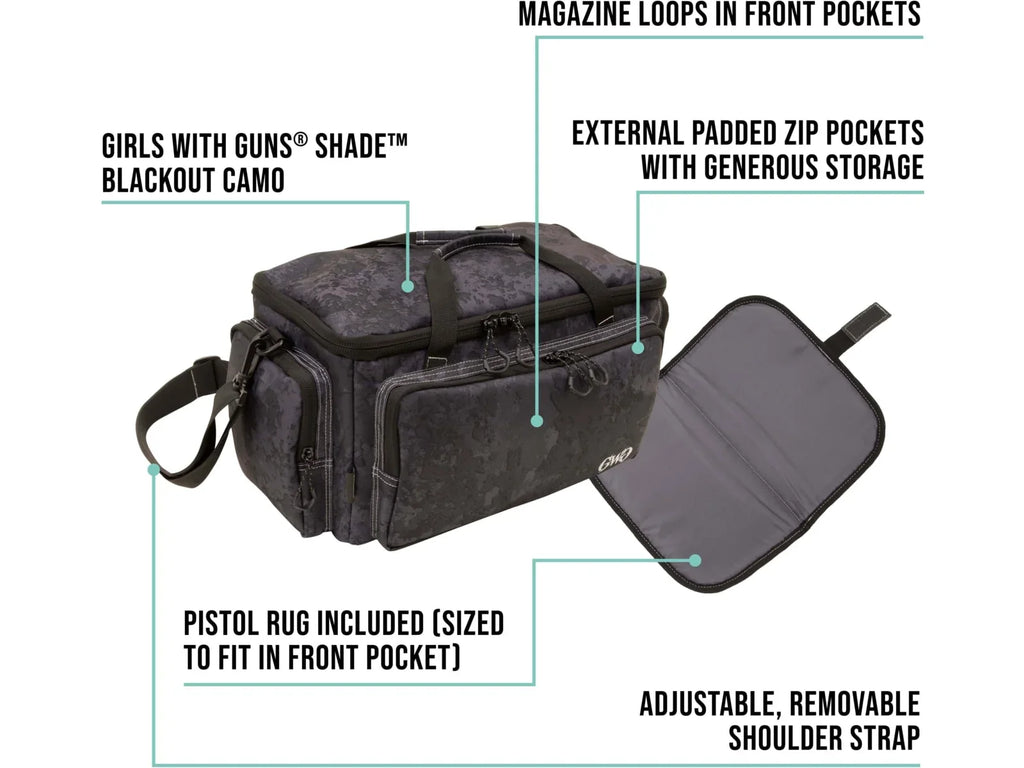Guns Midnight With Girls Bag, Black/Shade Camo Blackout Range