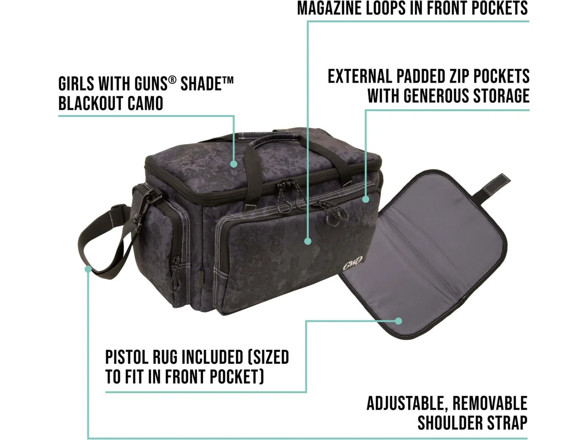 Guns Midnight With Girls Bag, Black/Shade Camo Blackout Range