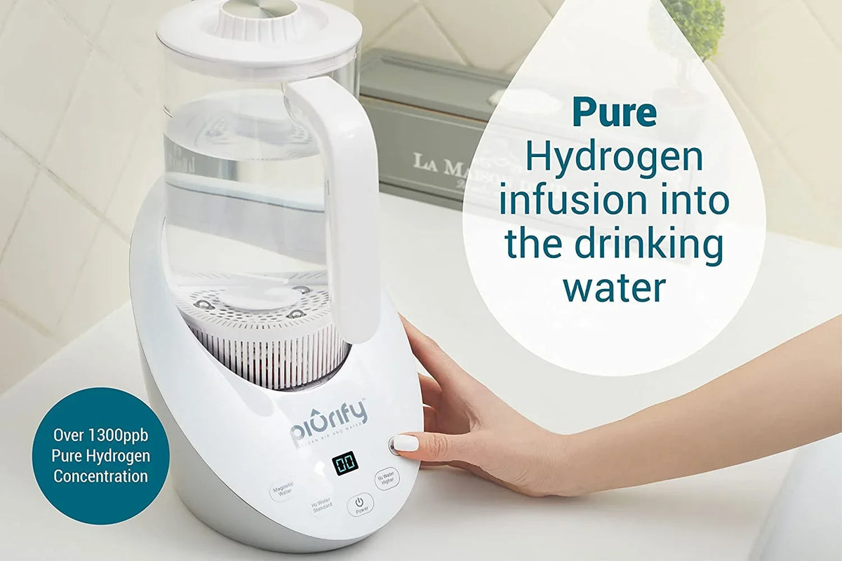 Levels Hydrogen - Electrolysis SPE Generator and Alkaline PH Pitcher Sulf Purified with Balanced Jug liquid Technology. Hydrogen Concentrator liquid liquid PEM and Calcium Filtered with Rich