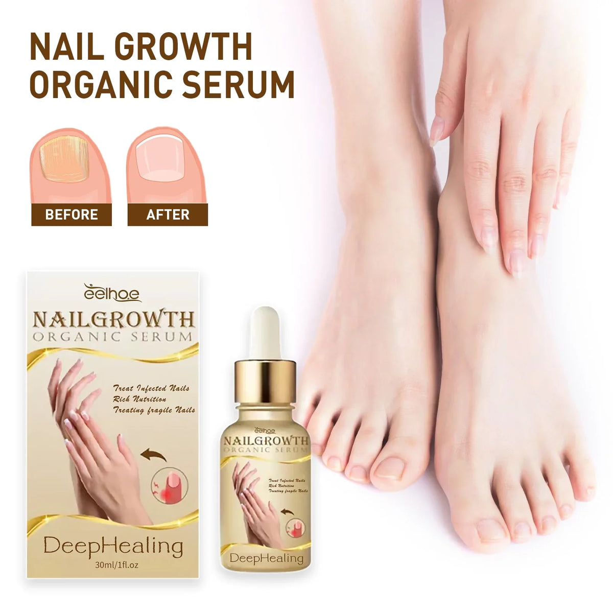 Growth Nail Growth Nails and and Growth Serum, Serum, Nail Reconstrux Nail Growth Repair Serum, Damaged Strengthening Nail Nail for Serum Organic Healing Nail for Growth, 3PCS Deep