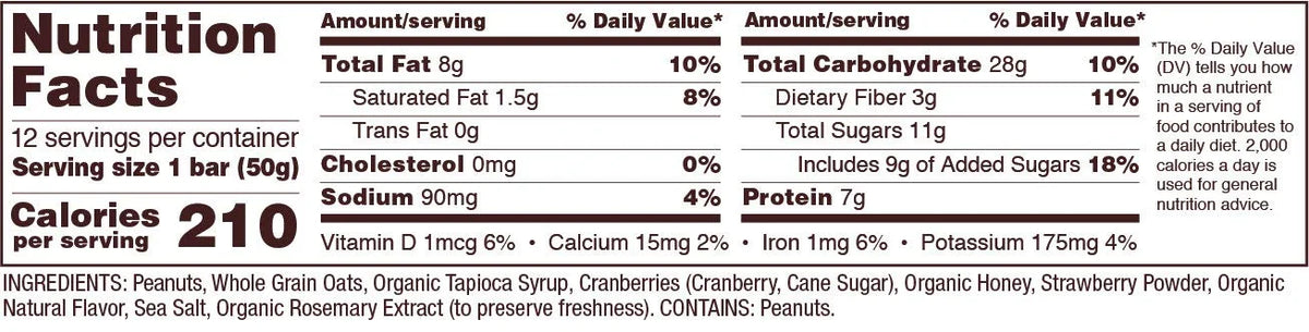 Peanut & Red 12 Oats Butter Mill Bars Bob's Jelly -- Bob's Bar