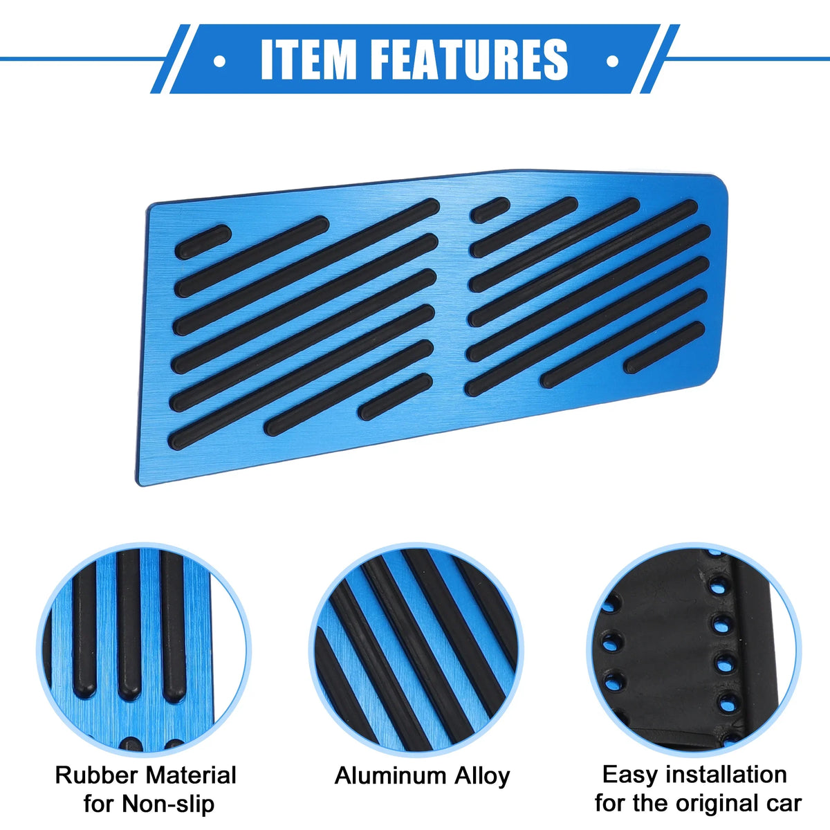 3 Brake Accelerator 2020-2021 Pedal Foot Gas CX-30 Pad Mazda for Rest Cover Blue Pcs Antislip Car