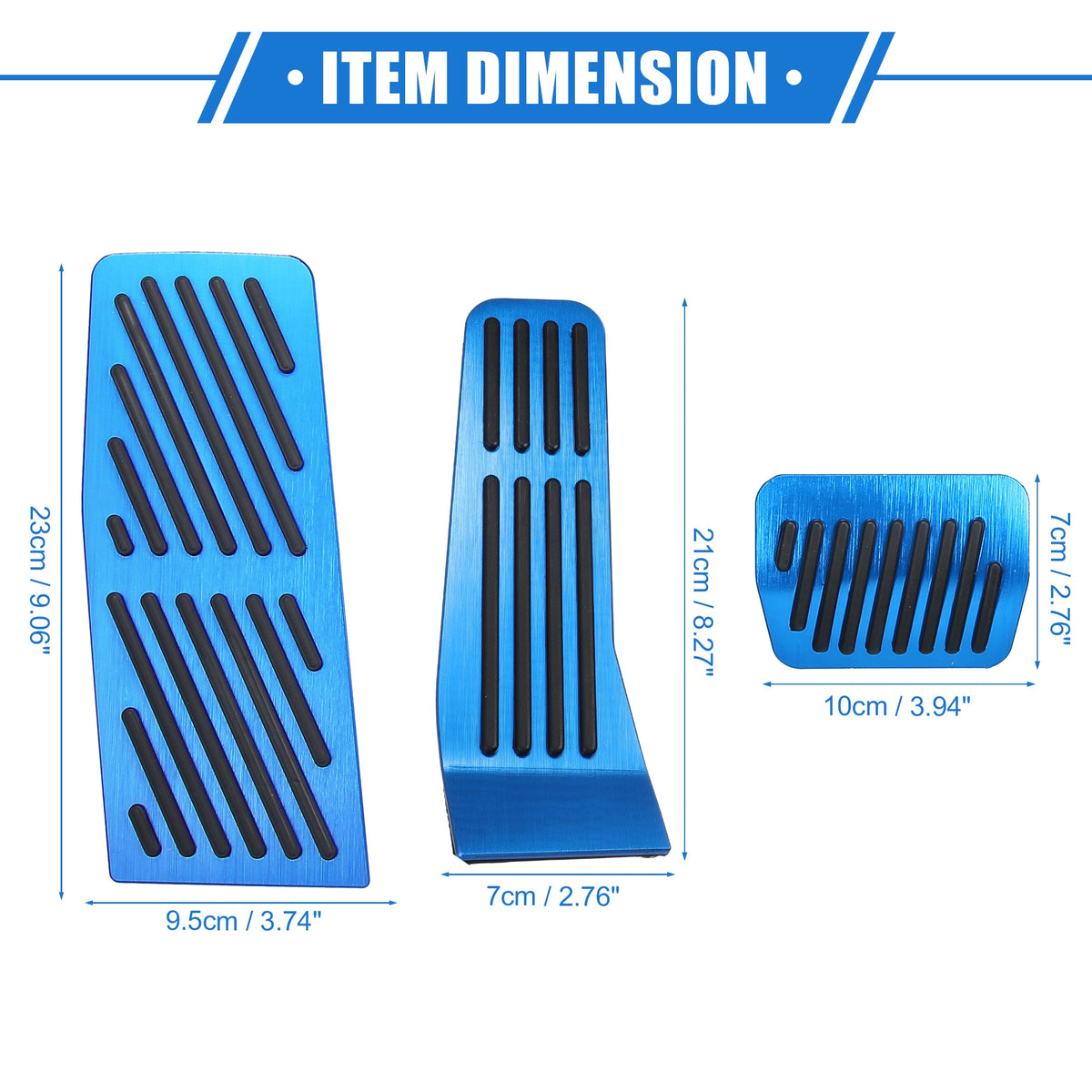 3 Brake Accelerator 2020-2021 Pedal Foot Gas CX-30 Pad Mazda for Rest Cover Blue Pcs Antislip Car