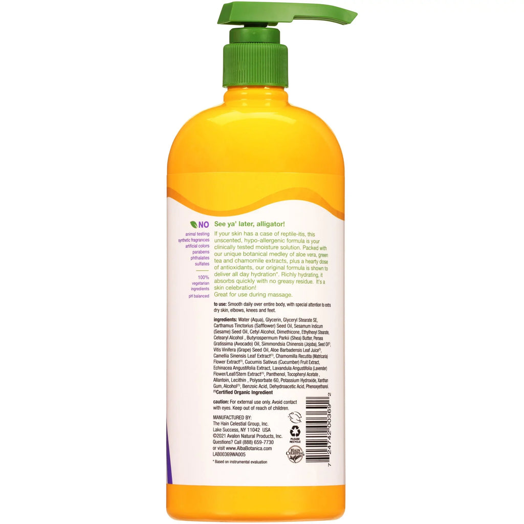 Emollient Oz Lotion, Body Very Original, Unscented Alba 32 Botanica