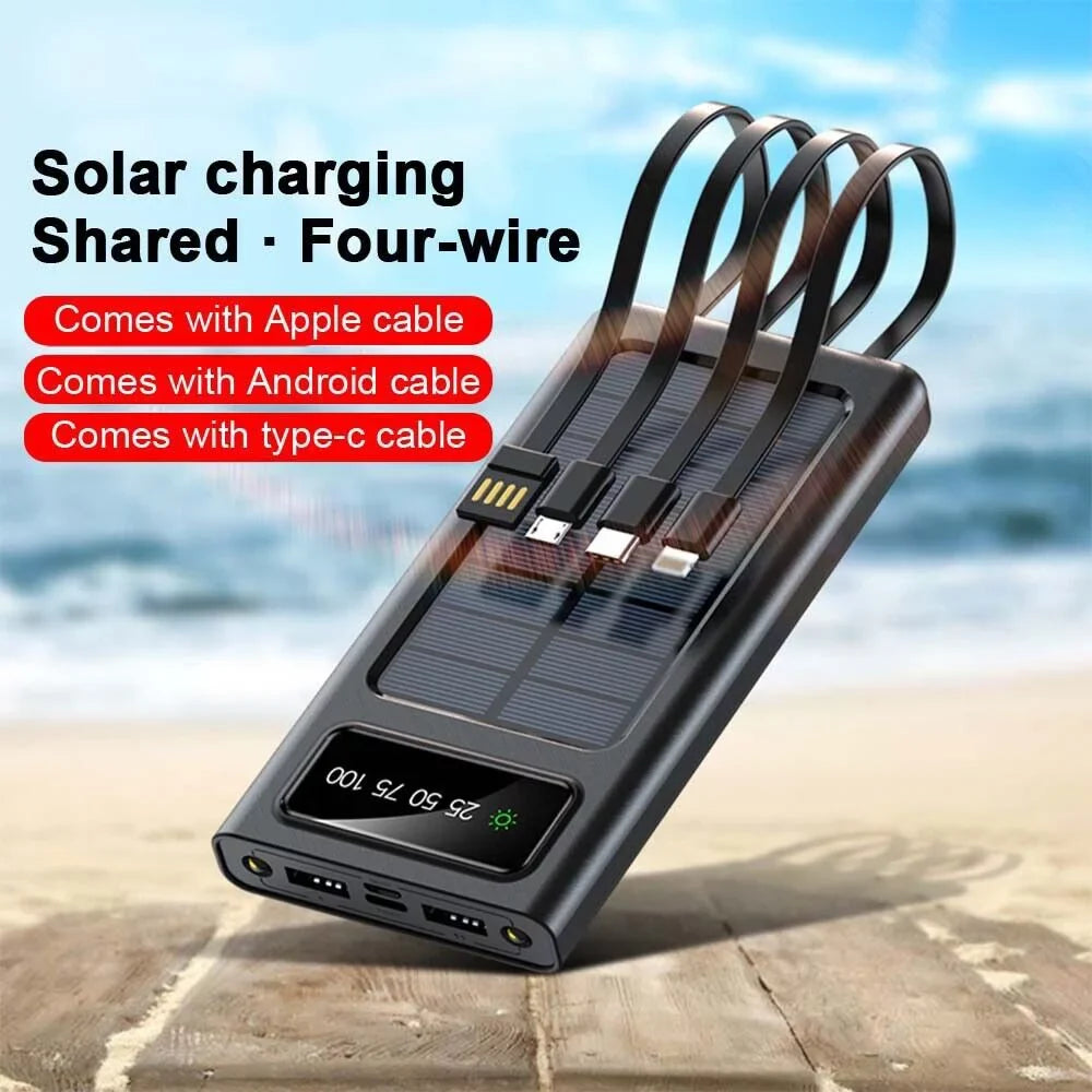 Waterproof Solar Power Bank 9000000Mah Portable External Battery Charger