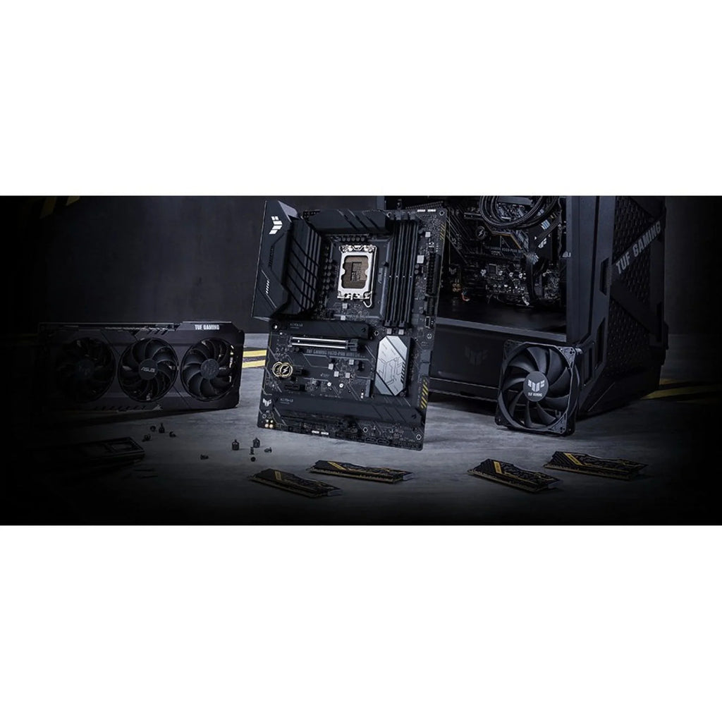 LGA 12th Front WiFi LAN, WIFI TUF 3.2 Gb D4 ATX 5.0, Gen) ASUS H670-PRO (Intel (PCIe 14+1 4xPCIe M.2 1 2.5 6, Gaming 4.0 Slots, 1700 Motherboard DDR4, USB DrMOS, Type-C) GAMING &13th Gen