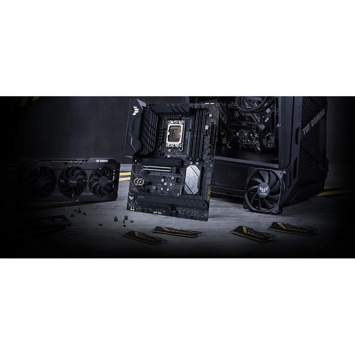 LGA 12th Front WiFi LAN, WIFI TUF 3.2 Gb D4 ATX 5.0, Gen) ASUS H670-PRO (Intel (PCIe 14+1 4xPCIe M.2 1 2.5 6, Gaming 4.0 Slots, 1700 Motherboard DDR4, USB DrMOS, Type-C) GAMING &13th Gen