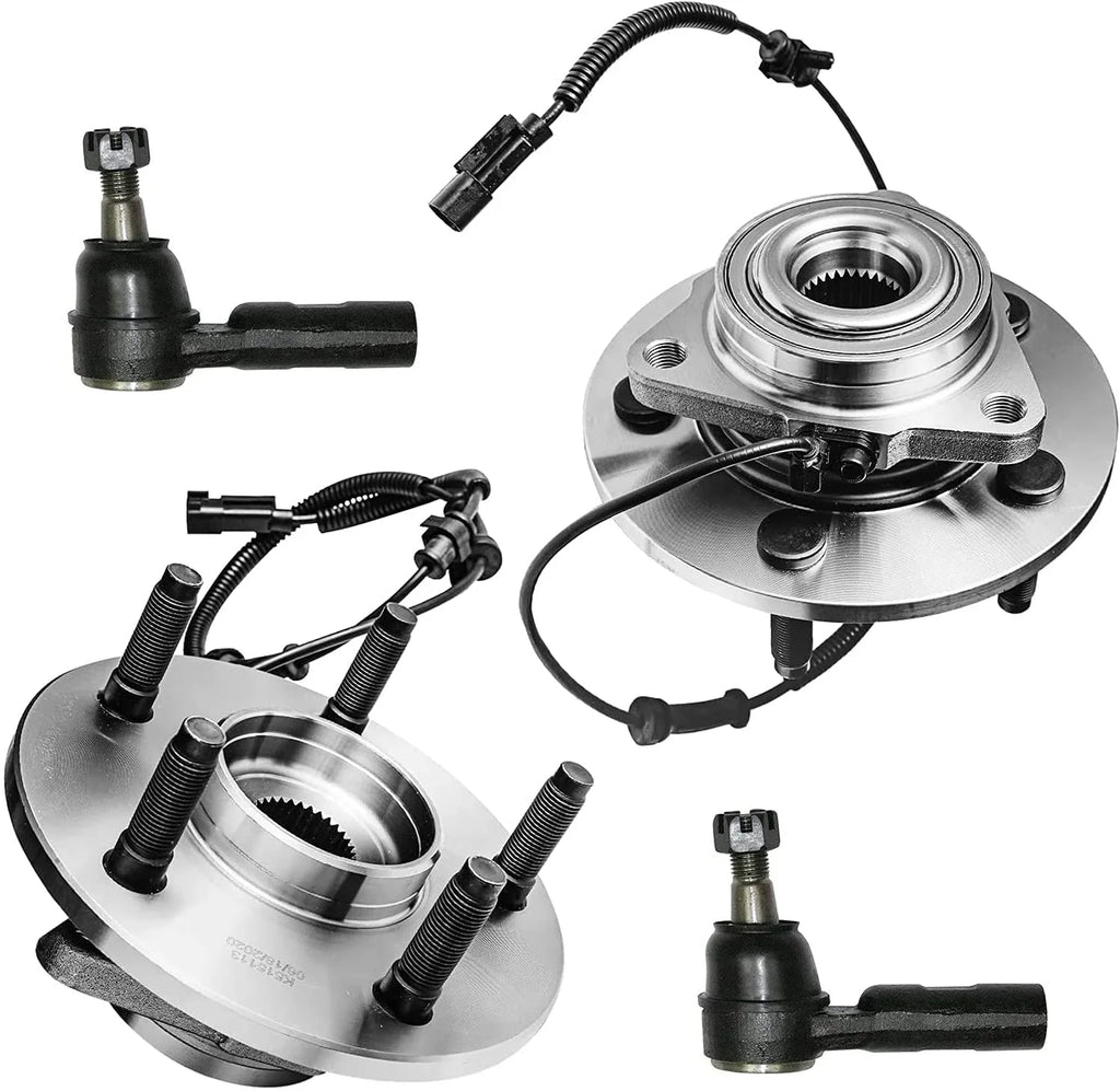 Axle [Excludes 5LUG Ram Replacement Rods 2007 & Tie Wheel 2008 Outer for 2006 Assembly Mega Front Dodge Detroit Hubs 1500 and - Cab] Bearing