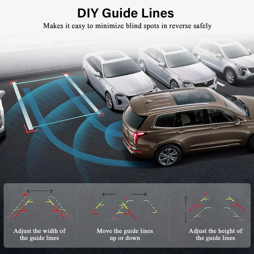 Vision Camera TOGUARD 1080P Cars Night 8 IR Large 5'' LED for Camera Monitor Kit, Trucks Waterproof up Digital Wireless Vehicles with Rear Backup Signal Back Van
