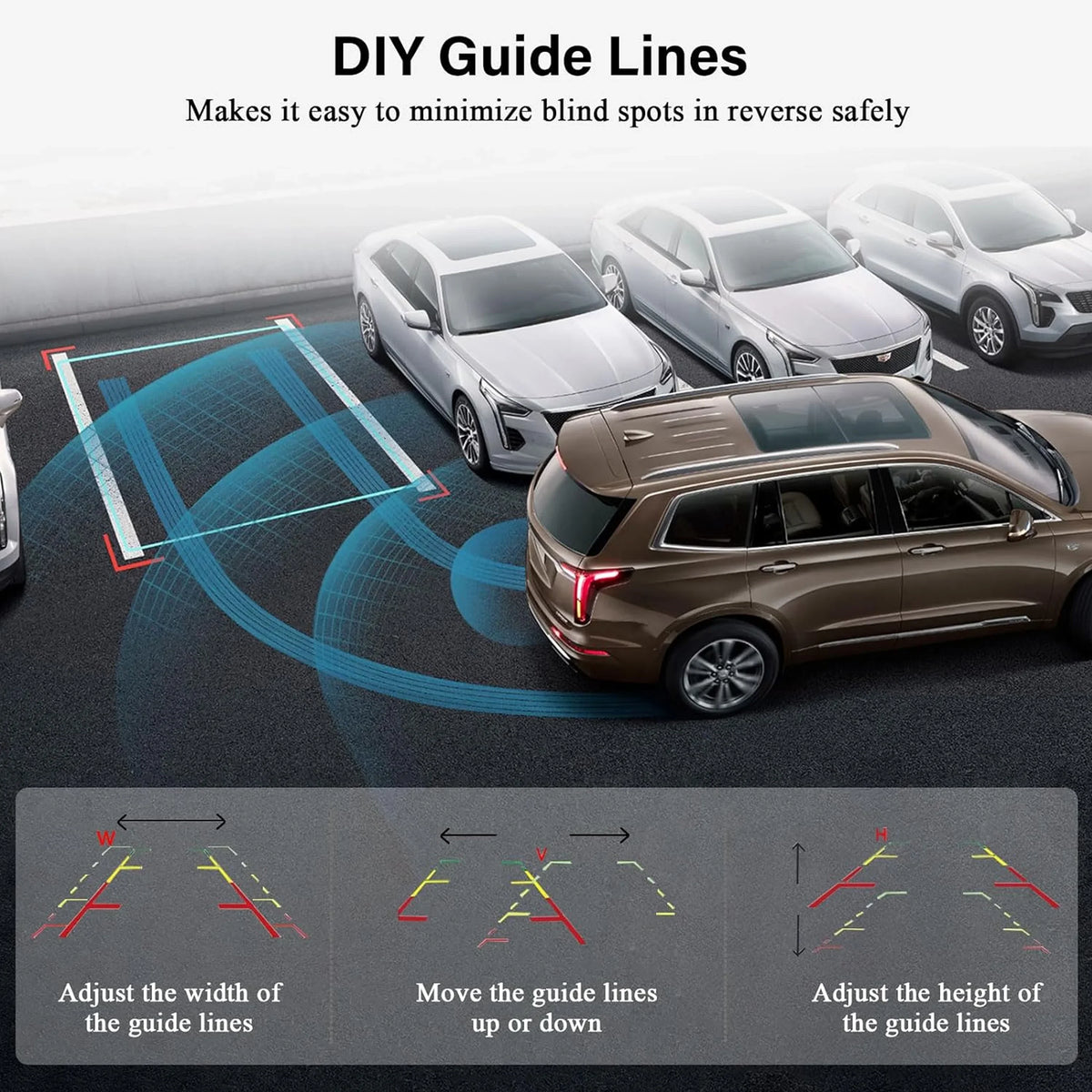 Vision Camera TOGUARD 1080P Cars Night 8 IR Large 5'' LED for Camera Monitor Kit, Trucks Waterproof up Digital Wireless Vehicles with Rear Backup Signal Back Van