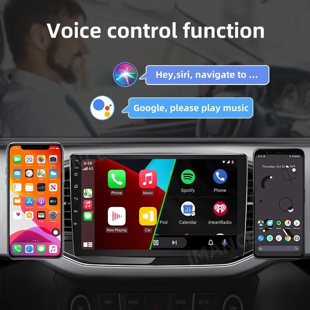 GPS 9 Link For Inch Android CarPlay Car Radio, Roinvou Stereo WiFi with Car Screen Mirror Sienna 2011-2014 Bluetooth Touch Radio 2+32G Support Android Auto Wireless