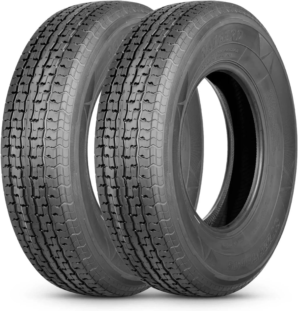 St225/75R15 Trailer Tires 10Pr Load Range E Heavy Duty 225 75 15 Radial Trailer Tires Improve Traction In All-Road Condition Set 2