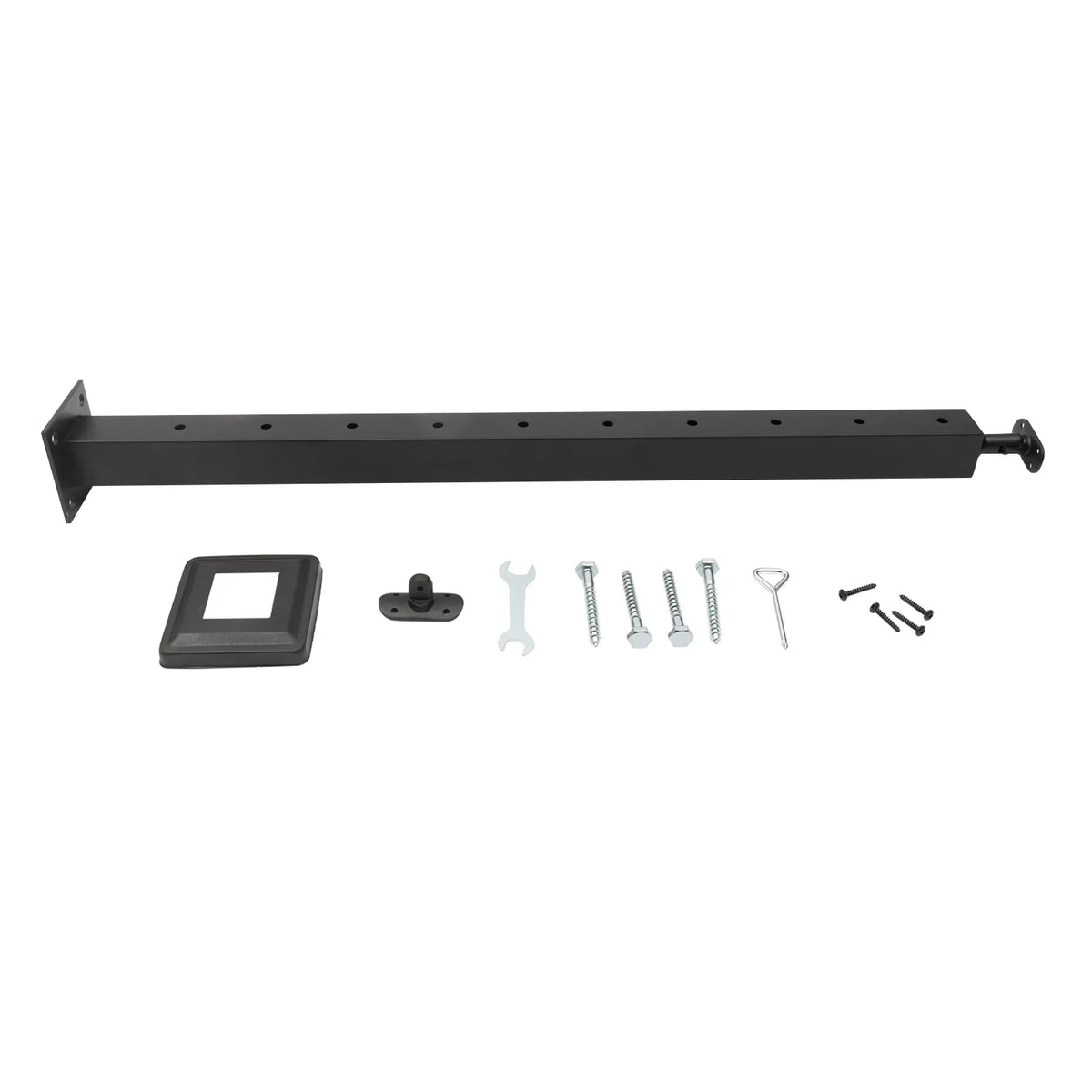 36"*2"*2" Cable Railing Post Adjustable Top Level Drilled Post Level Line Post Top Mount Stainless Steel Black Finish Wood Concrete Level Deck