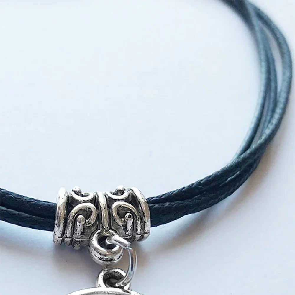 Paris Bracelet Of Triumphal Best Black Jewelry Arch Wristband Rope Leather