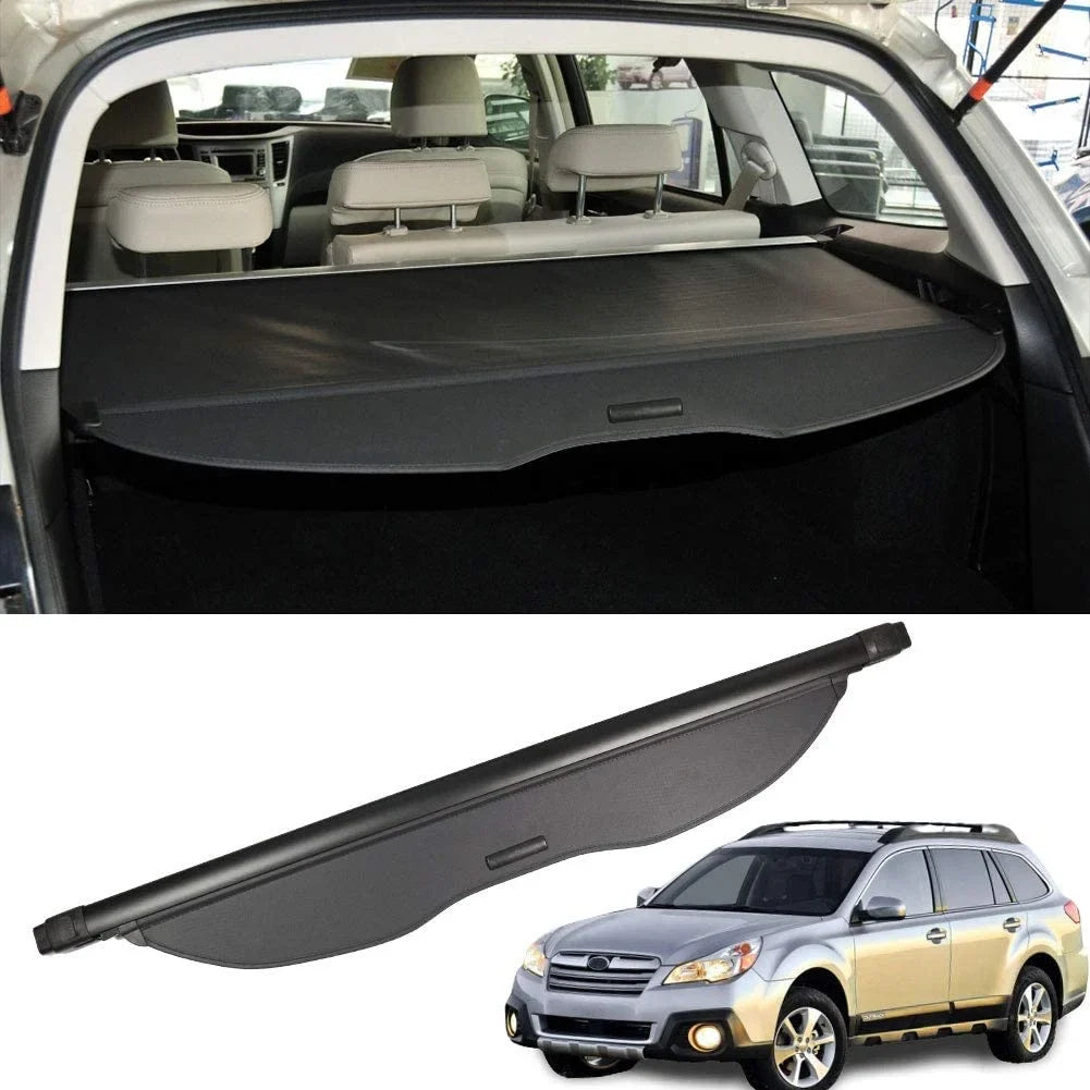 for Subaru Fit Accessory Subaru Rear Cargo Black 2014 Outback Manual Cover 2010 Tailgate Shade, Shield 2013 2011 Retractable 2012 Trunk 2010-2014 Wagon Privacy Outback