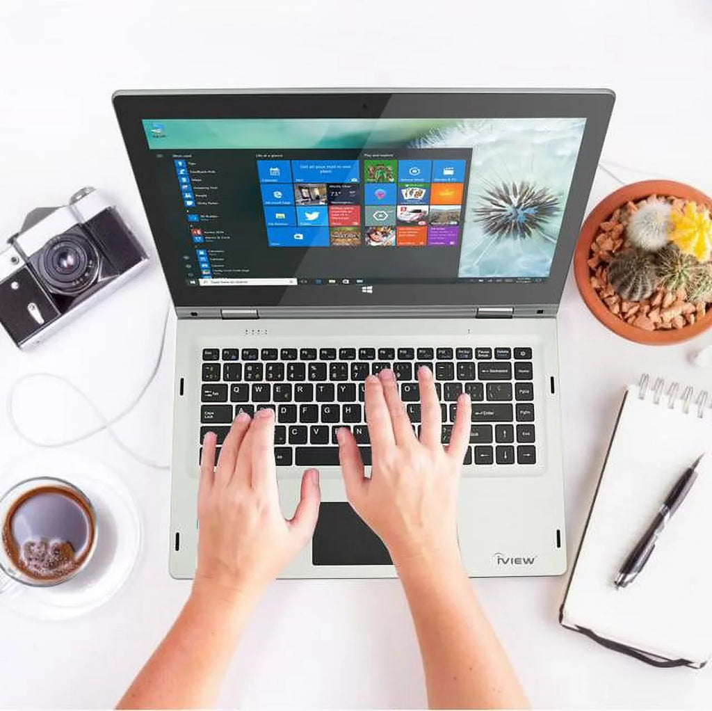 4GB/64GB 360° 1080 High 4G Megatron USB 1920 and LTE-14.1” Screen, Windows IPS IVIEW Touch Mouse 10 x Resolution Pro,