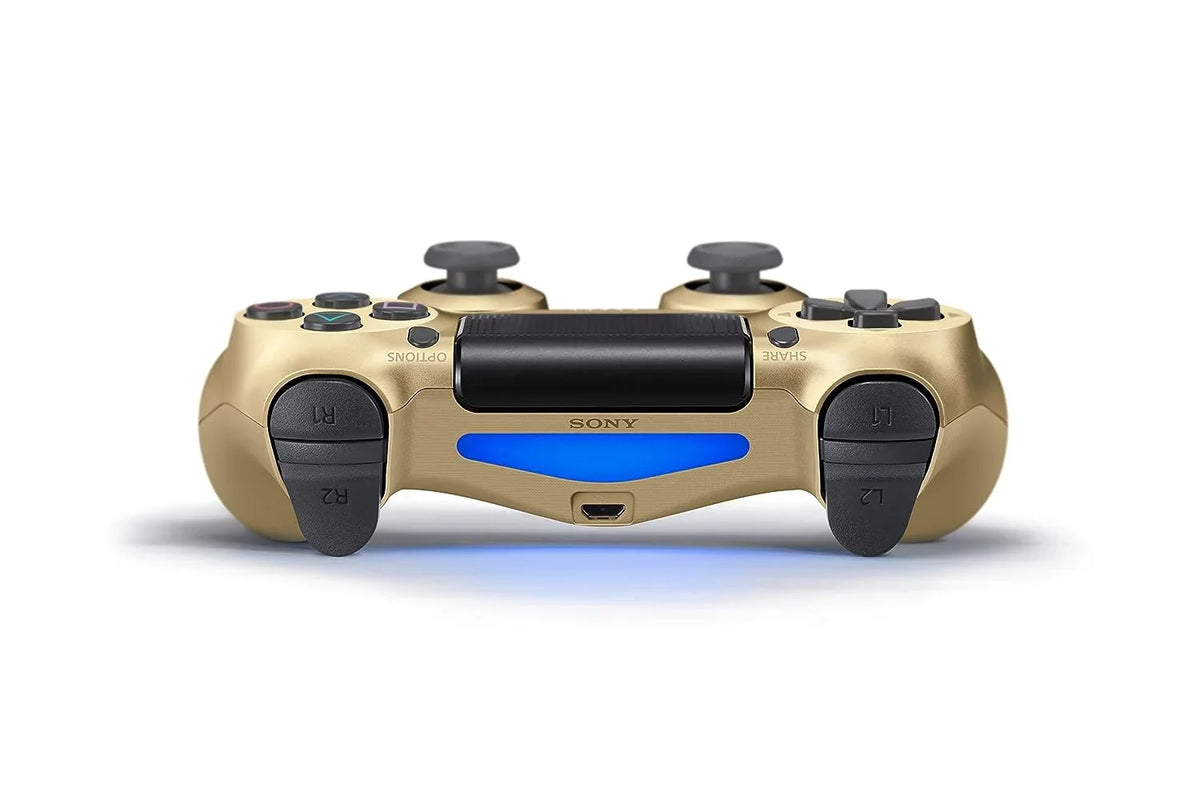 '- Bundle PlayStation Wireless - Like 4 AXTION New Controller BOLT Gold DualShock With Blue Earbuds