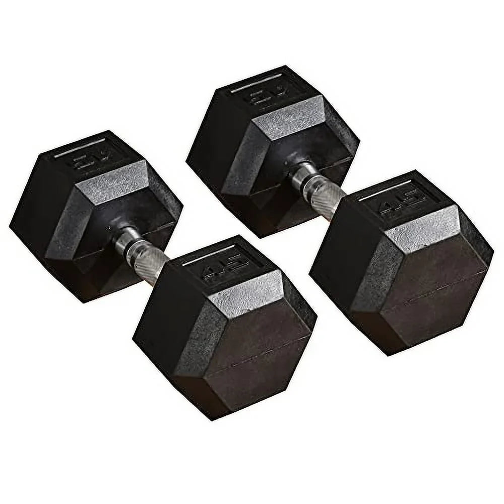 Dumbbells Soozier Handles, Home Gym Hand Hex Weights Anti-roll, 45lbs x Non-Slip Set, or 2 Men Women with for Rubber Workout,