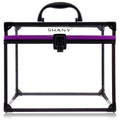 Organizer Case Bag - Large with Train Closure Extra Accents Case Travel and SHANY Makeup - and Toiletry Black/Purple Secure Cosmetics Clear Clear