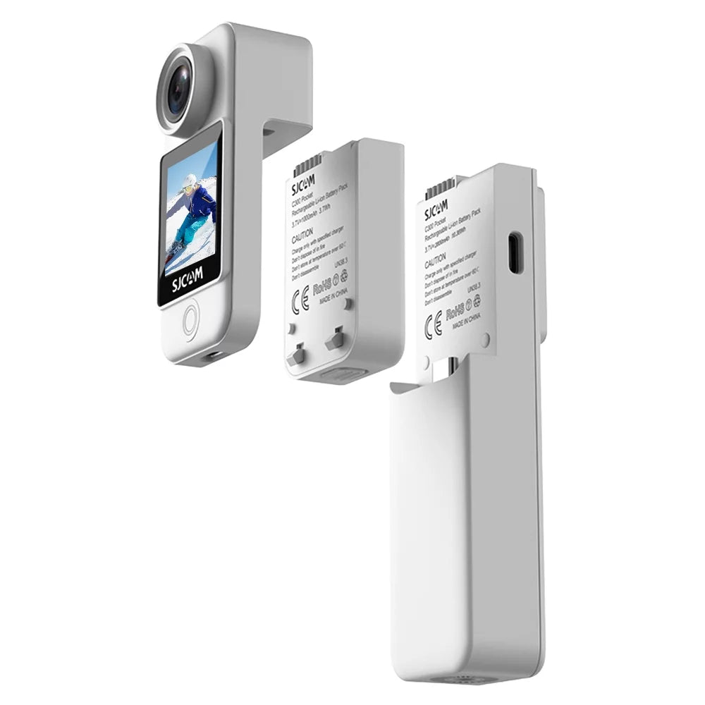 C300 4K 30Fps 5G2.4G Wifi Dual Touch Control Screens 154° Wide Angle Lens 6- Gyro Stabilization 30M Waterproof Detachable Battery With An Extra Module