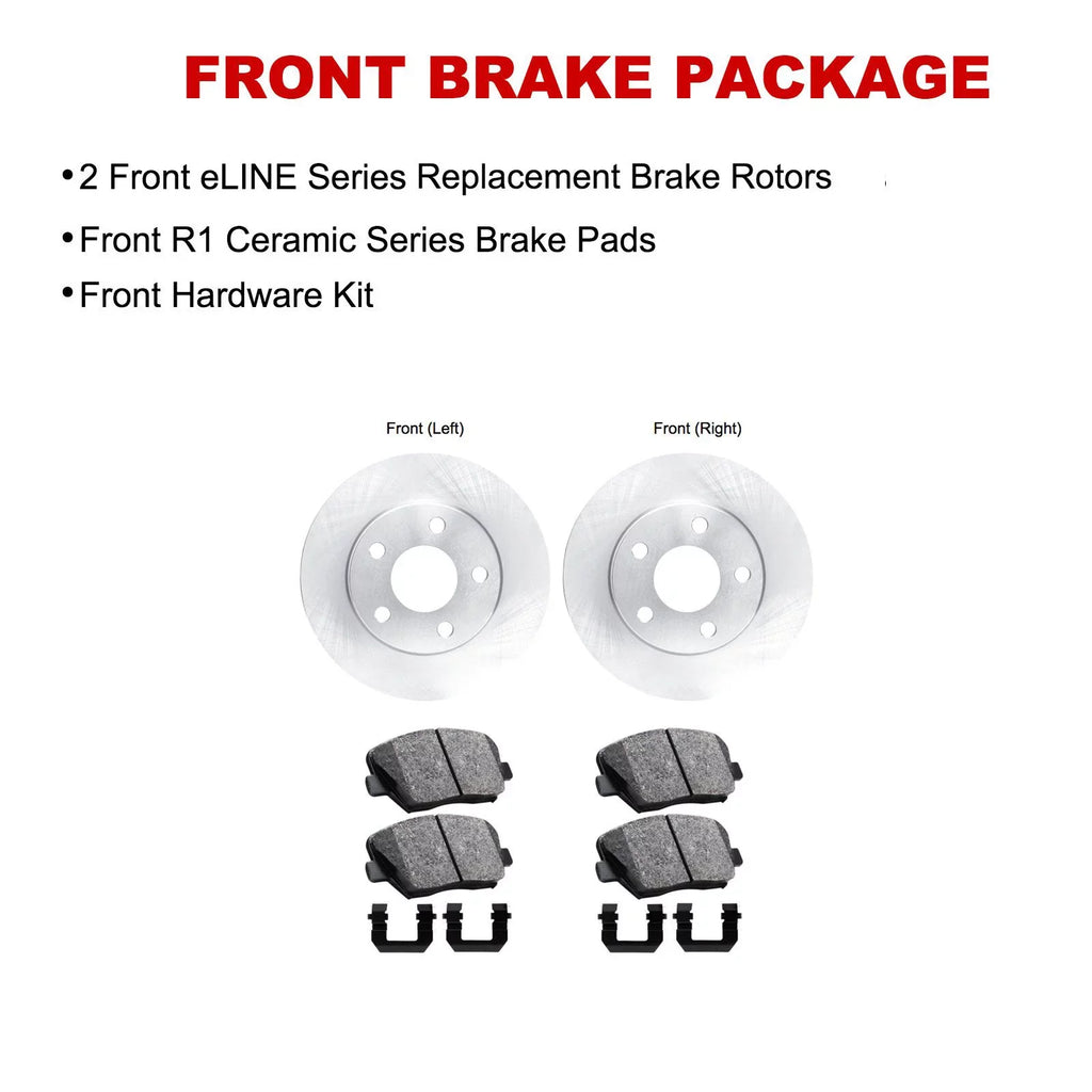 R1 Concepts Wfwh1 76176 R1 Concepts E Line Series Brake Rotor With Ceramic Fits Select: 2012-2018 Toyota Yaris