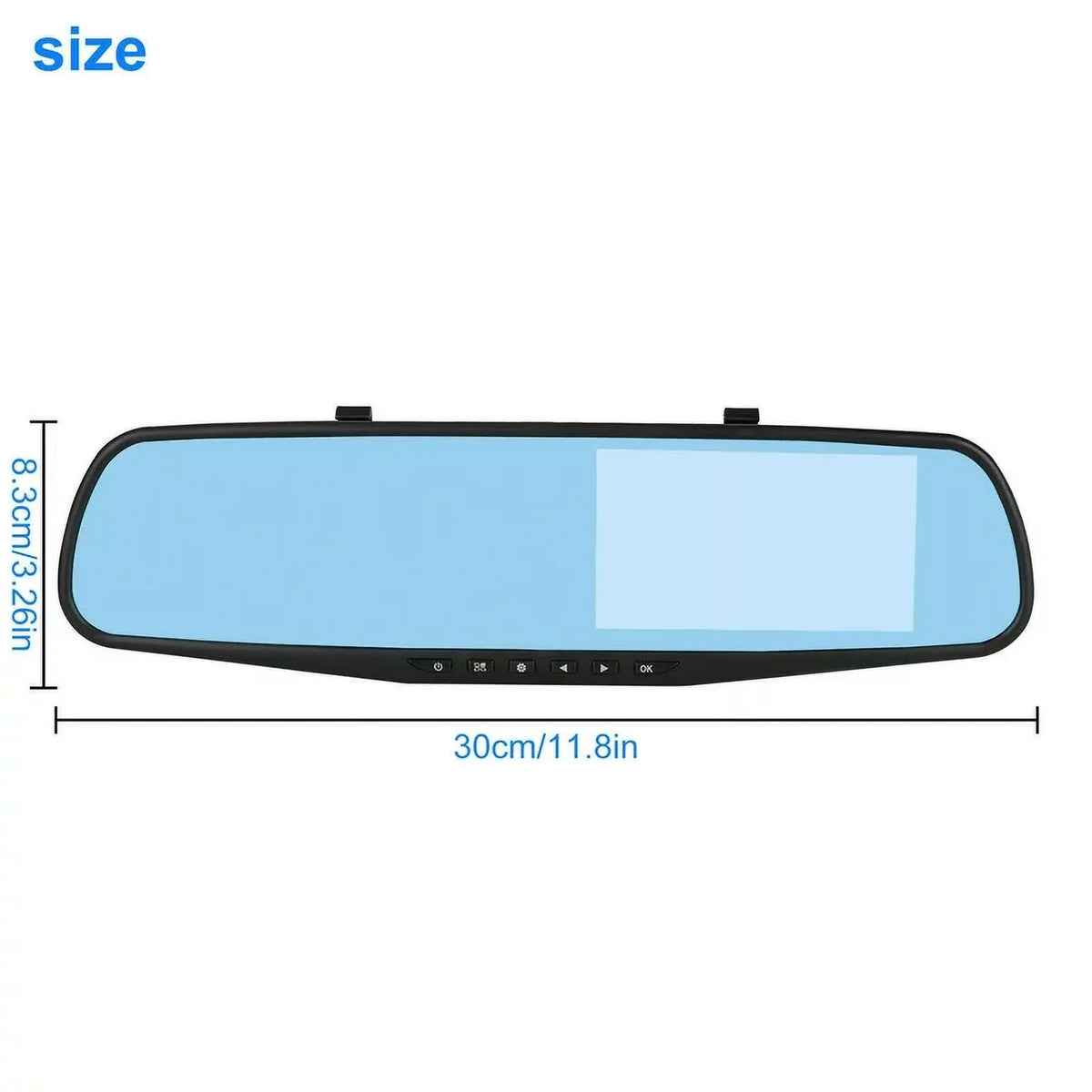1 Pack 1080P Rearview Mirror Car Camera 4.3" Dash Cam For Cars Trucks,170°Wide Angle Dual Lens Car Cam Front Rear Dvr Monitor, Night Vision,Parking Monitor,Motion Detection,G-Sensor