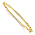 Hinged Finest 14K Textured Polished Leslies Bangle Gold
