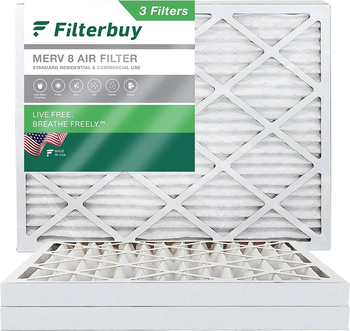 10x16x2 (3-Pack) Filters AC MERV Furnace HVAC 8 Filterbuy Pleated Air
