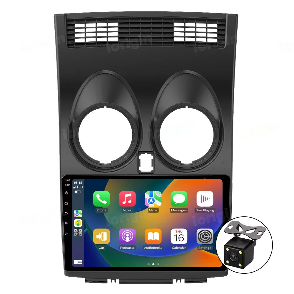 with 9" CarPlay for Nissan 12 Stereo 2+32G J10 Qashqai Car GPS Radio Android 2006-2013 Spare 1 Camera