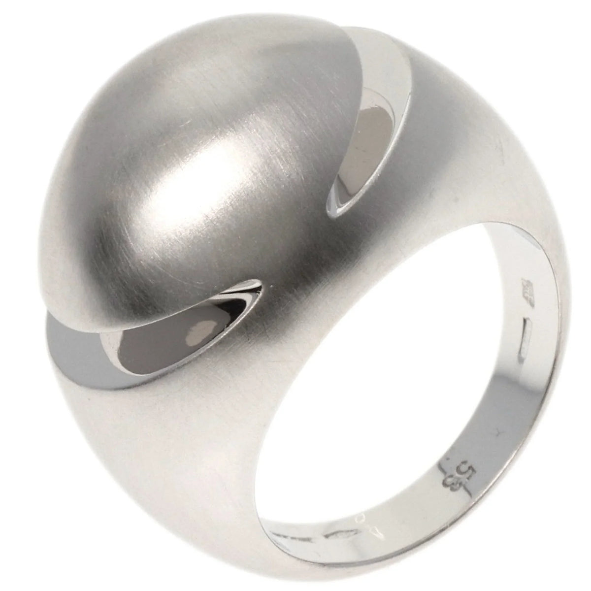 K18 Cabochon #53 Ring Women's Bvlgari Gold (Good) Pre-Owned White BVLGARI