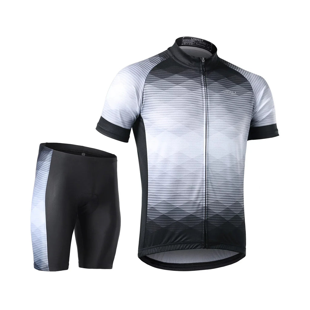 Sleeve Jersey Lixada Men Cycling Suit MTB and Breathable apparel Bike Bicycle Shirt Short Padded Shorts