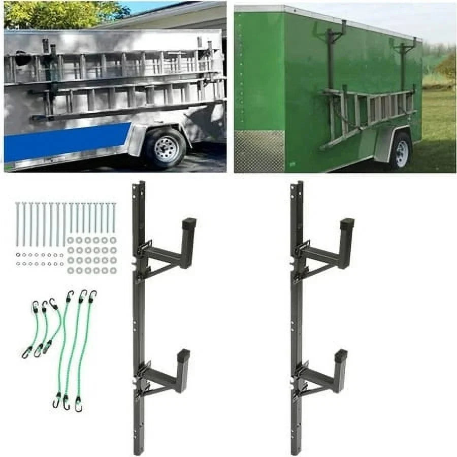 1 Trailer Cargo 2 Adjustable Exterior Trailer Out Rack - or Enclosed Side 2 Mount Wall Universal Ladders Bars Kojem Carry Side for Ladder