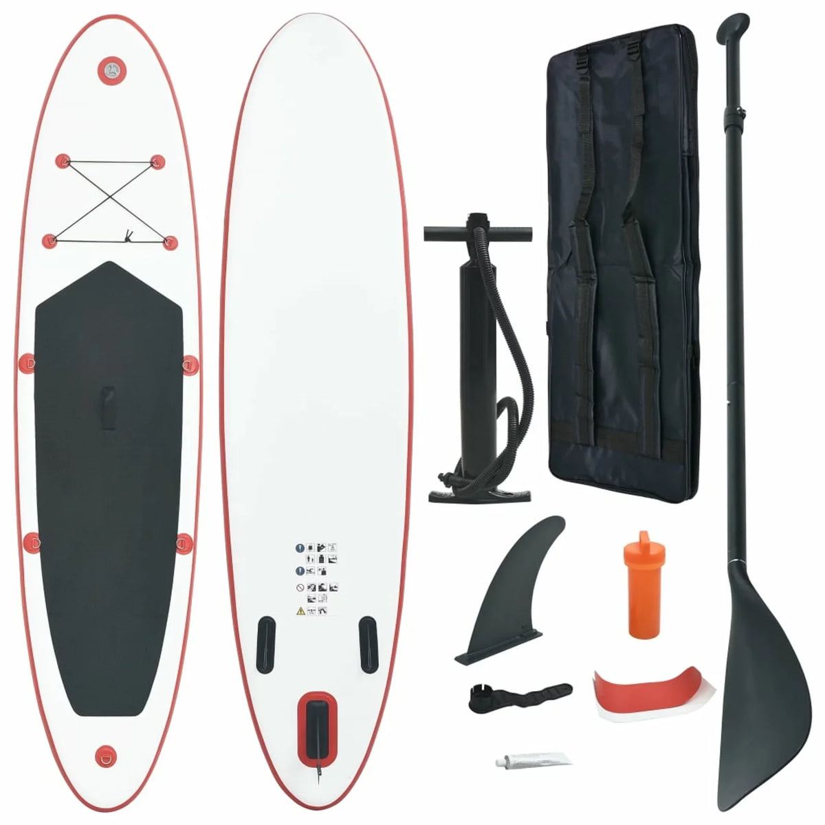 Red Paddleboard White and Walmeck Inflatable Set