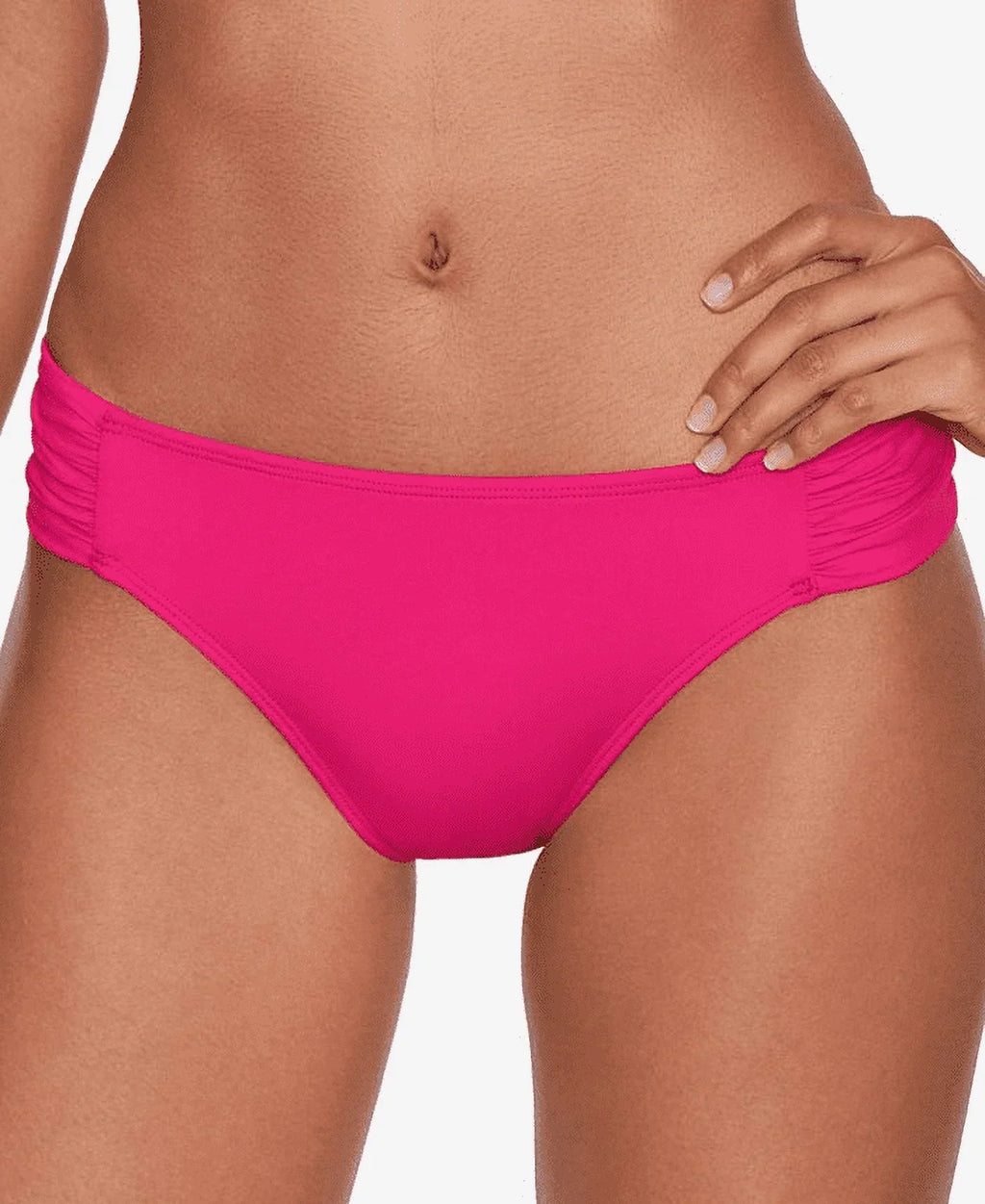 Ralph Lauren Passionfruit Shirred Side Tab Hipster Swim Bottom, Us 16