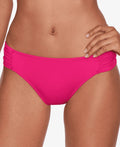 Ralph Lauren Passionfruit Shirred Side Tab Hipster Swim Bottom, Us 16