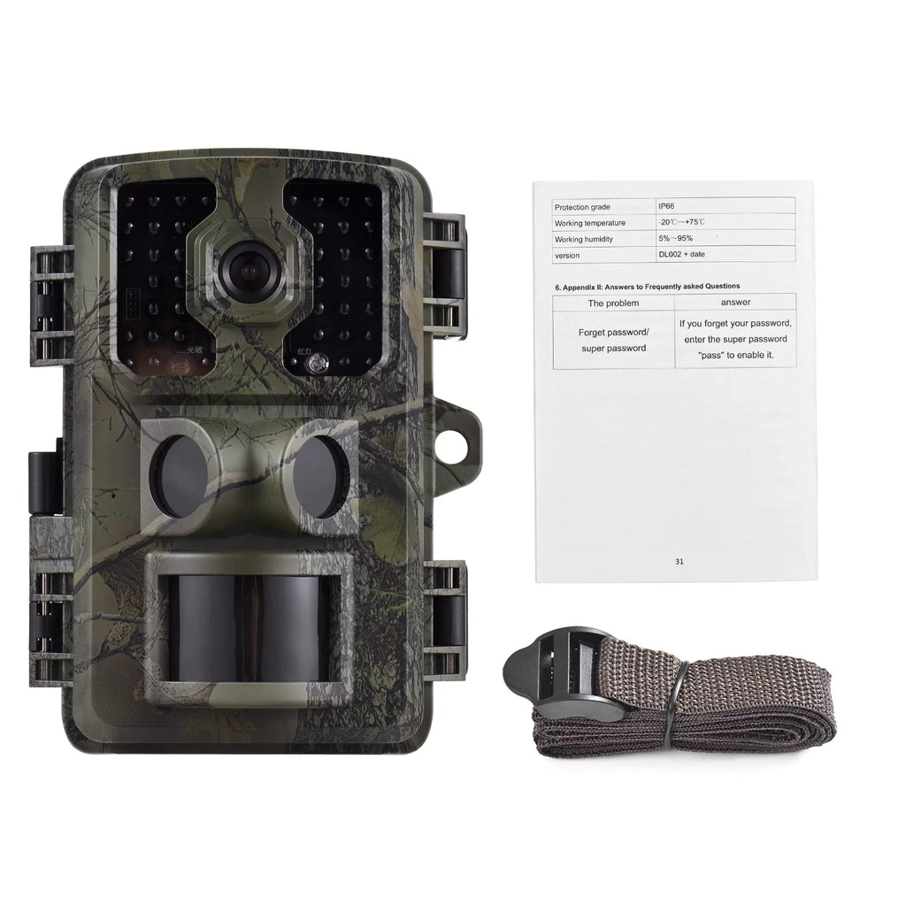 Goolrc 4K Trail 16Mp Wildlife Tracking With 2.0 Inch Tft Color Screen Pir Sensors 0.5S Trigger Time Supports Infrared Motion Activated Ip66 Waterproof