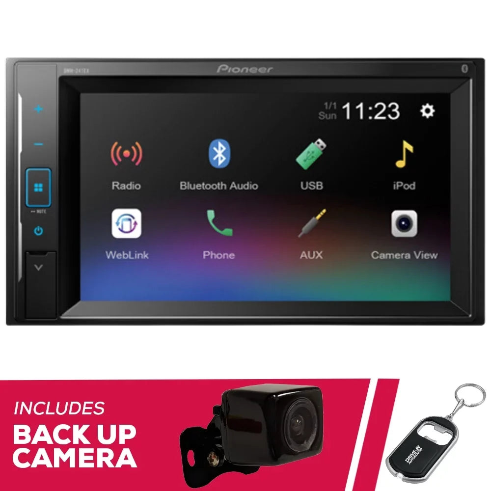 New Pioneer Dmh-241Ex 6.2" Multimedia Receiver (Does Not Play Cds) W/ Backup Camera