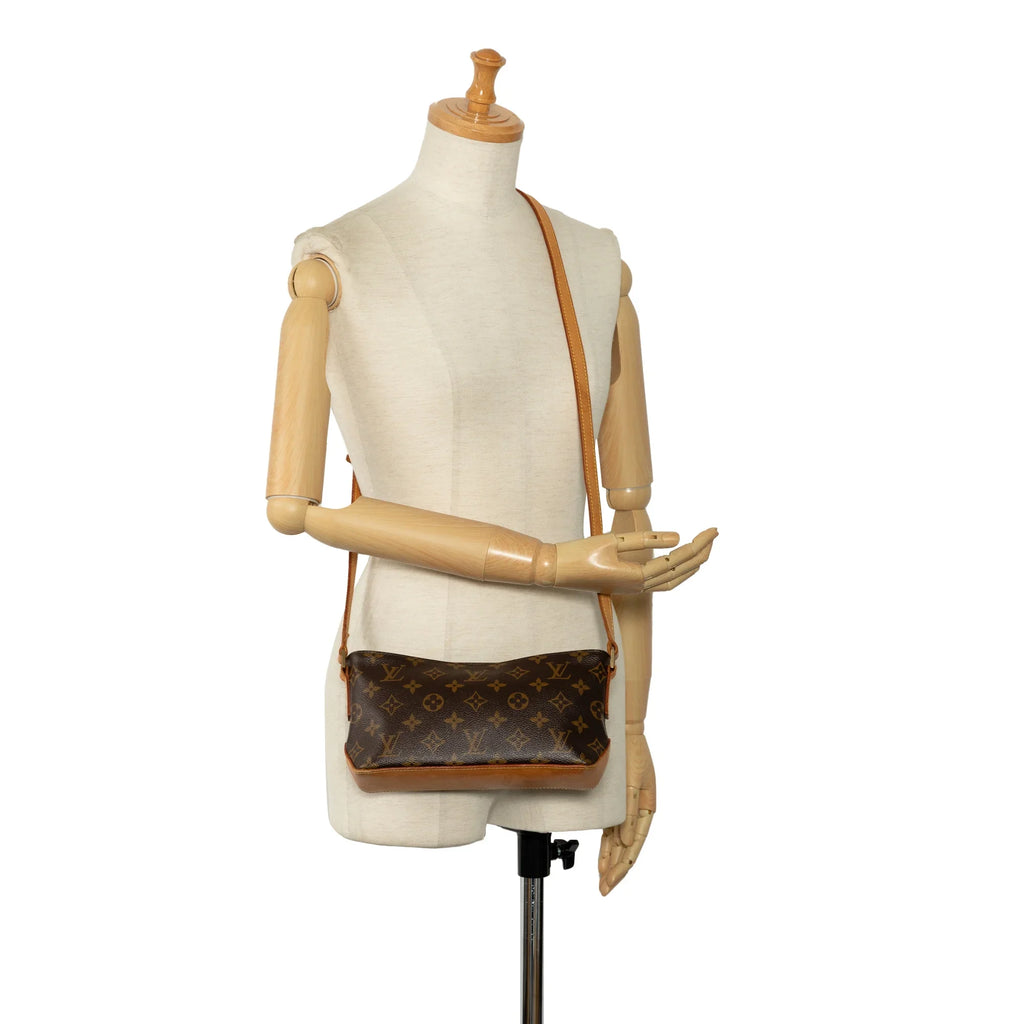 Trotteur Monogram Bag Canvas Crossbody Brown Authenticated (Good) Pre-Owned Unisex
