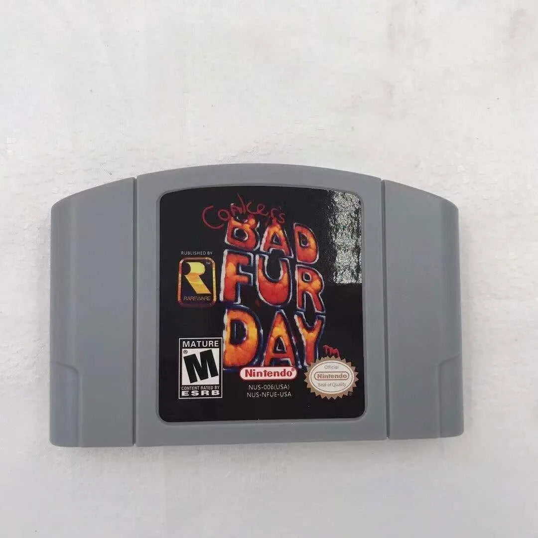 Conkers Bad Fur Day Video Game Card Nintendo N64 Fd-